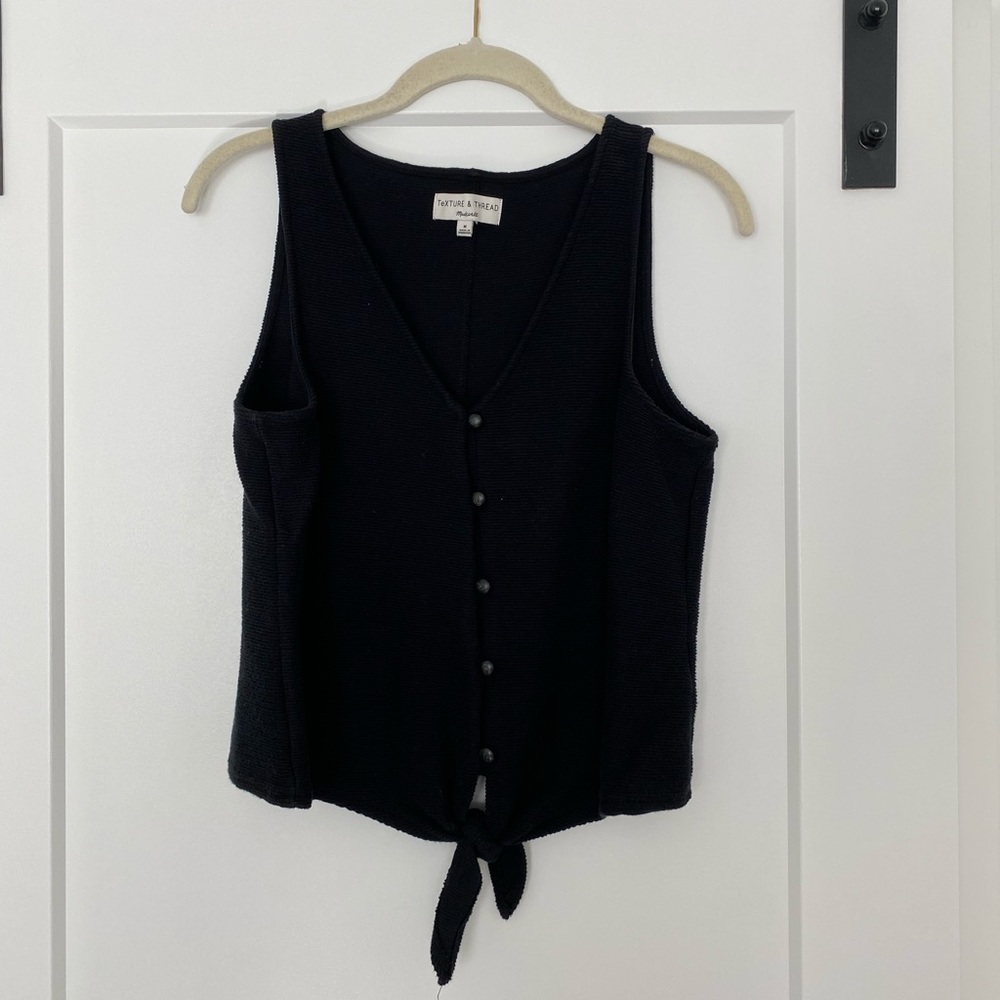Madewell Texture & Thread Button Front Tank Top
